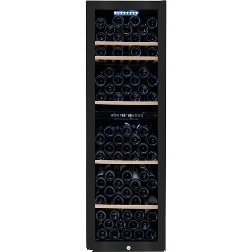 Commercial Dual Zone Wine Cooler 242 Litres 126 Bottles Glass Door 5 Shelves 490x575x1546mm| Stalwart DA-ZSB252