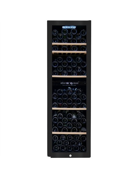 Commercial Dual Zone Wine Cooler 242 Litres 126 Bottles Glass Door 5 Shelves 490x575x1546mm| Stalwart DA-ZSB252