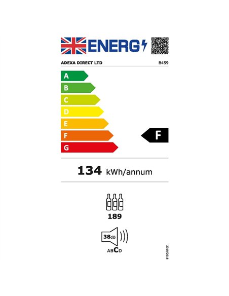 Commercial Dual Zone Wine Cooler 450 Litres 188 Bottles Glass Door 14 Shelves 598x701x1772mm| Stalwart DA-ZSB459