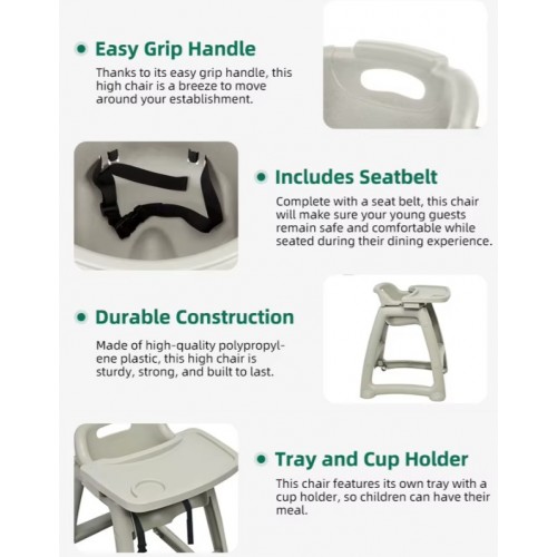 Plastic Baby High Chair with Tray &...