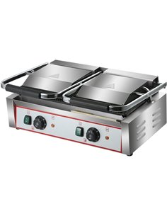 Heavy Duty Twin Panini Contact grill Ribbed 3.6kW Dual Zone | Stalwart DA-HEG813 2