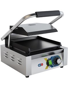 Heavy Duty Panini Contact grill Single Ribbed/Smooth | DA-EGD10B