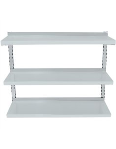 Wall shelf 3 levels 800x300x900mm Stainless steel | Stalwart DA-WSWB08030 2