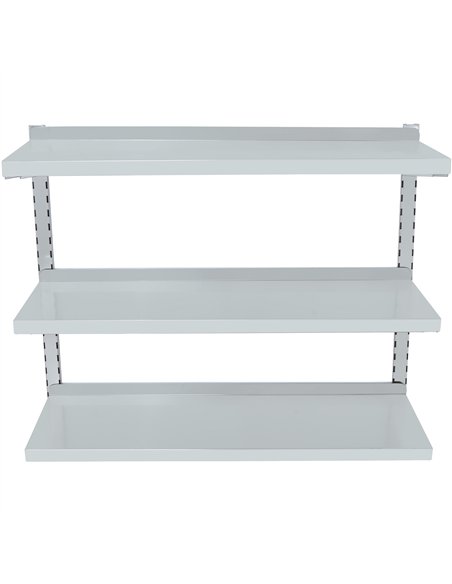 Wall shelf 3 levels 800x300x900mm Stainless steel | Stalwart DA-WSWB08030