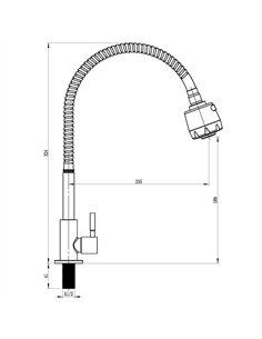 Commercial Sink Mixer Tap Flexible Spout with Spray Head Stainless Steel 324mm Height | Stalwart DA-3045016 2