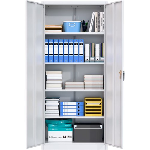 Commercial Stainless Steel Storage Cabinet 4 Shelves 900x400x1850mm | Stalwart DA-W18