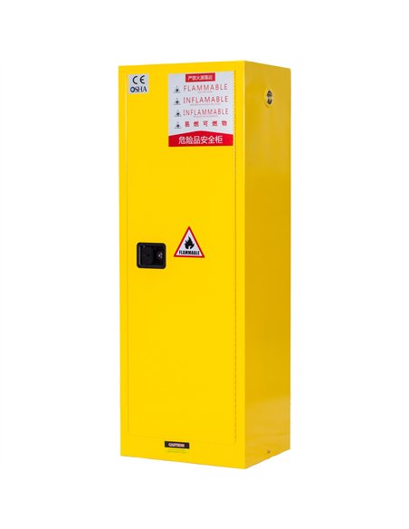 22 Gallon / 83 Litre Flammable Safety COSHH Cabinet 590x460x1650mm | Stalwart DA-BY22