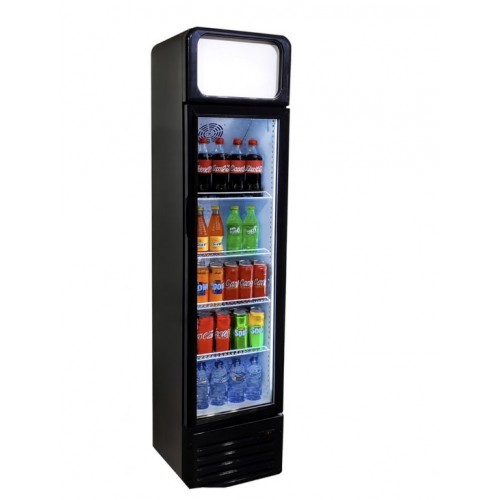 135L Glass Door Commercial Display Fridge – SC135BG Upright Cooler for Drinks & Food