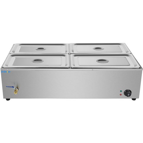 Commercial XL Bain Marie with Drain Tap 4xGN1/1 1100x700x280mm | Stalwart DA-HB4XL