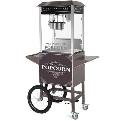 Commercial Popcorn Maker with Retro Trolley 1.44kW 940x450x1540mm | Stalwart DA-POPCORN104
