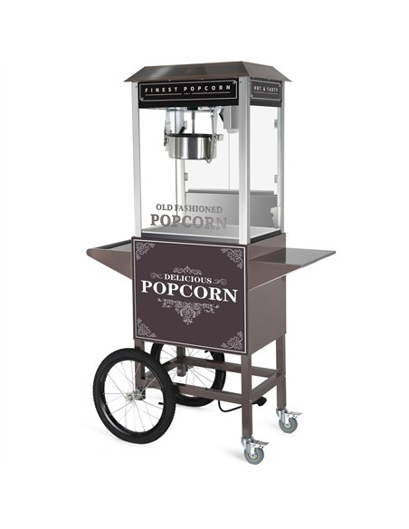 Commercial Popcorn Maker with Retro Trolley 1.44kW 940x450x1540mm | Stalwart DA-POPCORN104