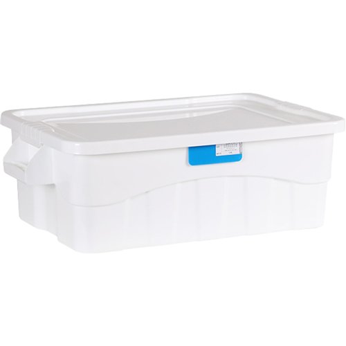 Storage Container Box with Lid White Polypropylene (PP) 610×380×252mm | Stalwart DA-GZFH502
