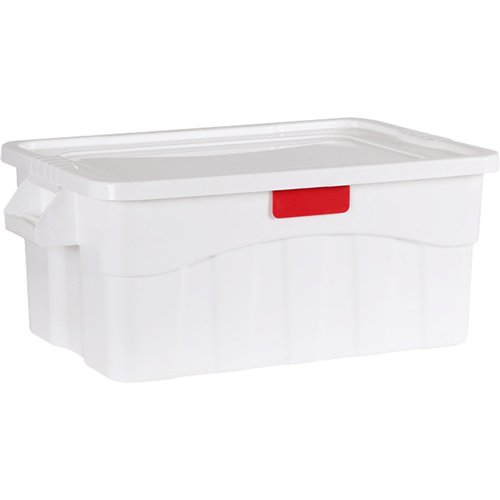 Storage Container Box with Lid White Polypropylene (PP) 610×380×330mm | Stalwart DA-GZFH504