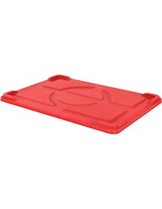 Pizza Dough Box Lid Red Polypropylene (PP) 581x396x27mm | Stalwart DA-GZFH616
