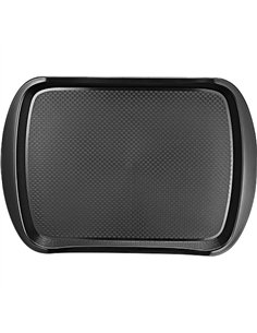 Fast Food Tray Black Polypropylene (PP) 439x306x27mm | Stalwart DA-GZFH704