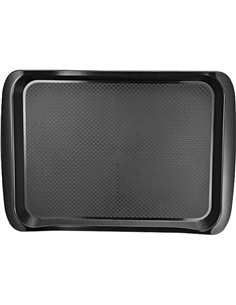 Fast Food Tray Black Polypropylene (PP) 445x307x30mm | Stalwart DA-GZFH706