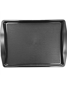 Fast Food Tray Black Polypropylene (PP) 428x305x25mm | Stalwart DA-GZFH710