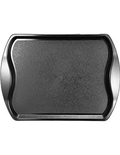 Fast Food Tray Black Polypropylene (PP) 438x304x28mm | Stalwart DA-GZFH714