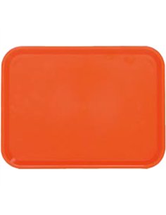 Fast Food Tray Orange ABS Plastic 267x200x16mm | Stalwart DA-GZFH726
