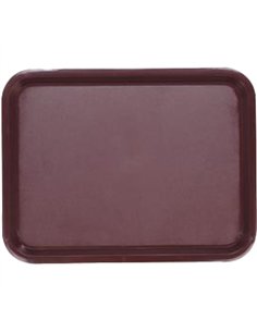 Fast Food Tray Brown ABS Plastic 400x285x19mm | Stalwart DA-GZFH733