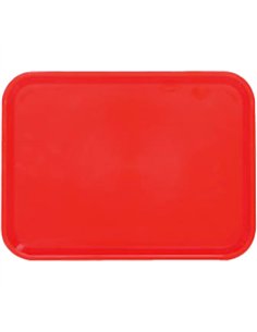 Fast Food Tray Red ABS Plastic 425x310x19mm | Stalwart DA-GZFH734