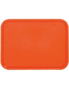 Fast Food Tray Orange ABS Plastic 425x310x19mm | Stalwart DA-GZFH737