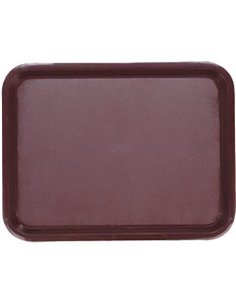 Fast Food Tray Brown ABS Plastic 425x310x19mm | Stalwart DA-GZFH738