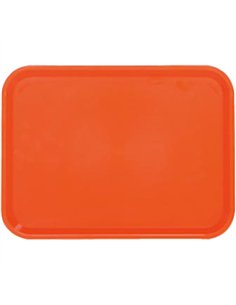 Fast Food Tray Orange ABS Plastic 434x318x19mm | Stalwart DA-GZFH746