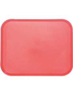 Fast Food Tray Red Polypropylene (PP) 341x262x19mm | Stalwart DA-GZFH750
