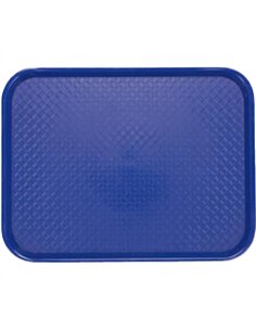 Fast Food Tray Blue Polypropylene (PP) 406x295x19mm | Stalwart DA-GZFH756