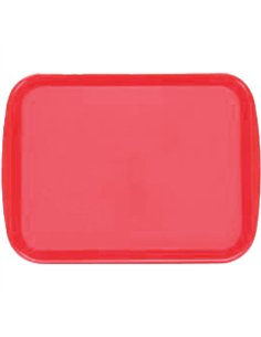 Fast Food Tray Red Polypropylene (PP) 363x269x19mm | Stalwart DA-GZFH766