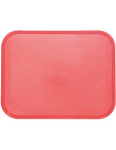 Fast Food Tray Red Polypropylene (PP) 415x305x20mm | Stalwart DA-GZFH782
