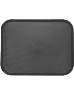 Fast Food Tray Black Polypropylene (PP) 415x305x20mm | Stalwart DA-GZFH786