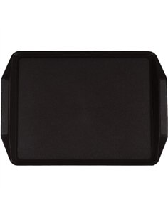 Fast Food Tray Black Polypropylene (PP) 436x305x30mm | Stalwart DA-GZFH792