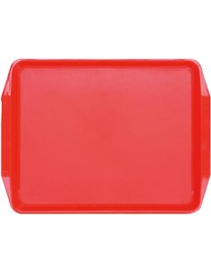 Fast Food Tray Red ABS Plastic 435x325x25mm | Stalwart DA-GZFH7102