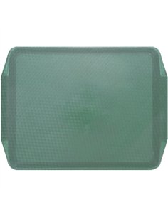 Fast Food Tray Green ABS Plastic 435x325x25mm | Stalwart DA-GZFH7104