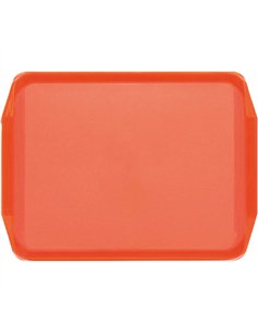 Fast Food Tray Orange ABS Plastic 455x325x25mm | Stalwart DA-GZFH7108