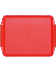 Fast Food Tray Red ABS Plastic 455x325x25mm | Stalwart DA-GZFH7110