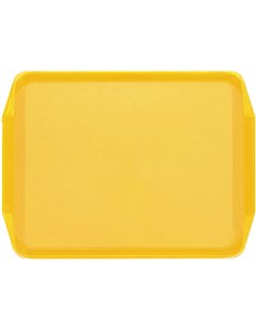 Fast Food Tray Yellow ABS Plastic 455x325x25mm | Stalwart DA-GZFH7114