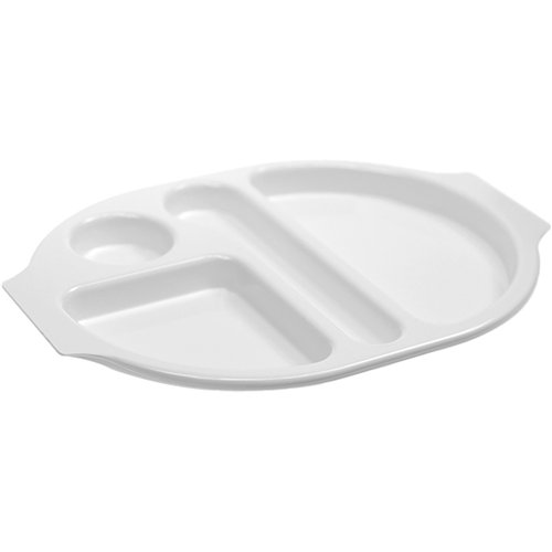 Compartment Fast Food Tray White Polycarbonate (PC) 377x280x25mm | Stalwart DA-GZFH7162