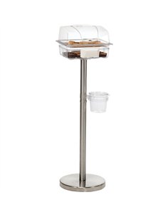Food Sampling Stand Transparent ABS Plastic 330x265x1100mm | Stalwart DA-GZFH802