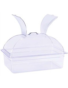 Rectangular Flip Display Cover Transparent Polycarbonate (PC) 535x333x180mm | Stalwart DA-GZFH908