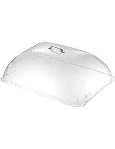 22&quotx16&quot Oval Food Cover Transparent Polycarbonate (PC) 508x356x160mm | Stalwart DA-GZFH932