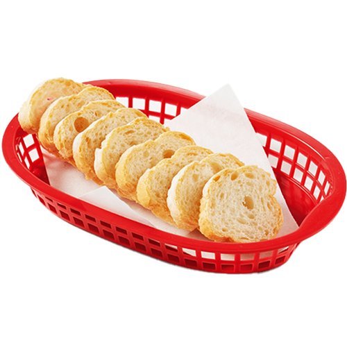 Rectangular Food Serving Basket Red Polypropylene (PP) 375×176×36mm | Stalwart DA-GZFH1304