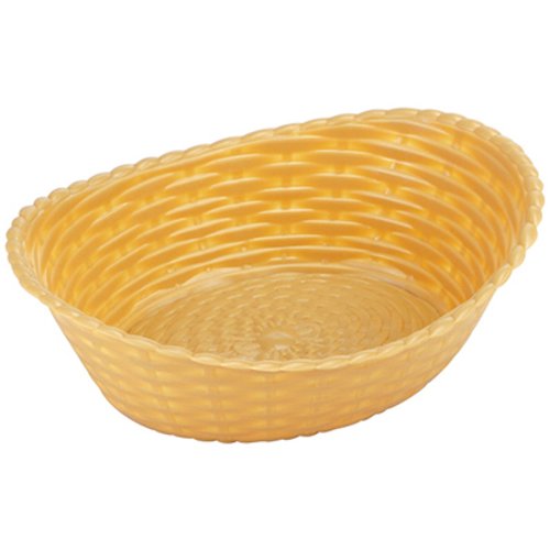 Oval Bread Basket Yellow Polypropylene (PP) 210×165×68mm | Stalwart DA-GZFH1306