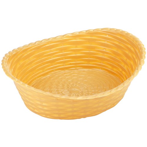 Oval Bread Basket Yellow Polypropylene (PP) 260×215×85mm | Stalwart DA-GZFH1308