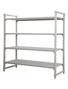 Multifunction 4-Tier Shelving Unit Grey Polypropylene (PP) 1220×357×1796mm | Stalwart DA-GZFH1504