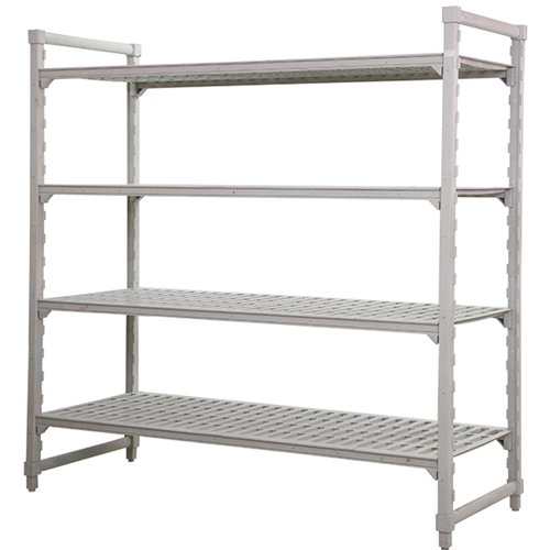 Multifunction 4-Tier Shelving Unit Grey Polypropylene (PP) 1220×357×1796mm | Stalwart DA-GZFH1504