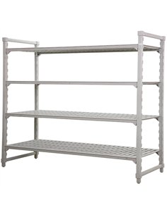 Multifunction 4-Tier Shelving Unit Grey Polypropylene (PP) 1520×357×1796mm | Stalwart DA-GZFH1506