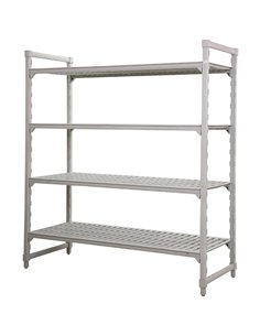 Multifunction 4-Tier Shelving Unit Grey Polypropylene (PP) 1220×460×1796mm | Stalwart DA-GZFH1510